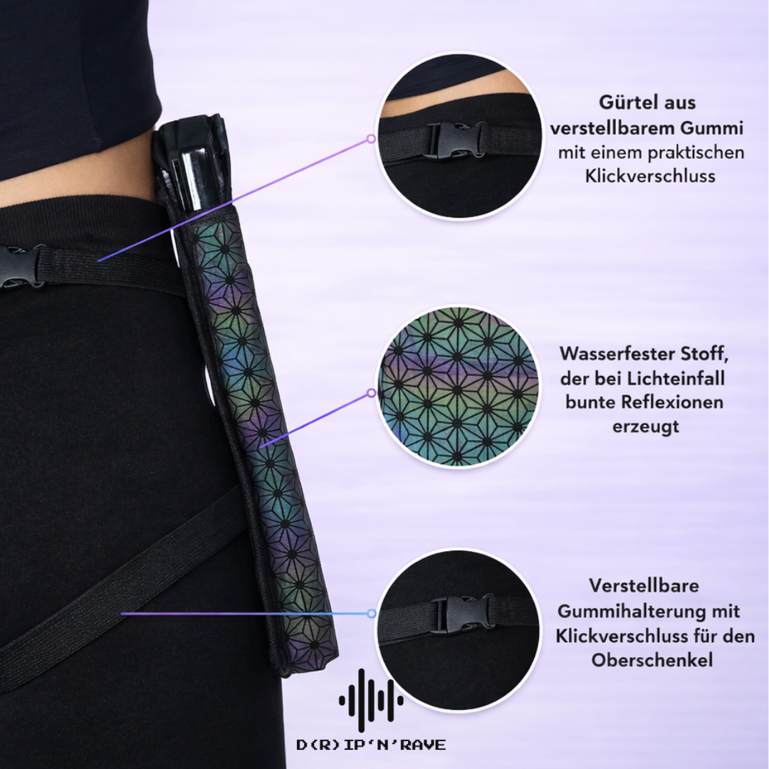 Hüfttasche mit Handfächer Halter Bild 4 - D(R)IP'N'RAVE