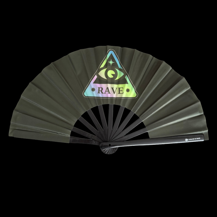 Rave Techno Fächer- Handfächer Schwarz Bild 2 - D(R)IP'N'RAVE