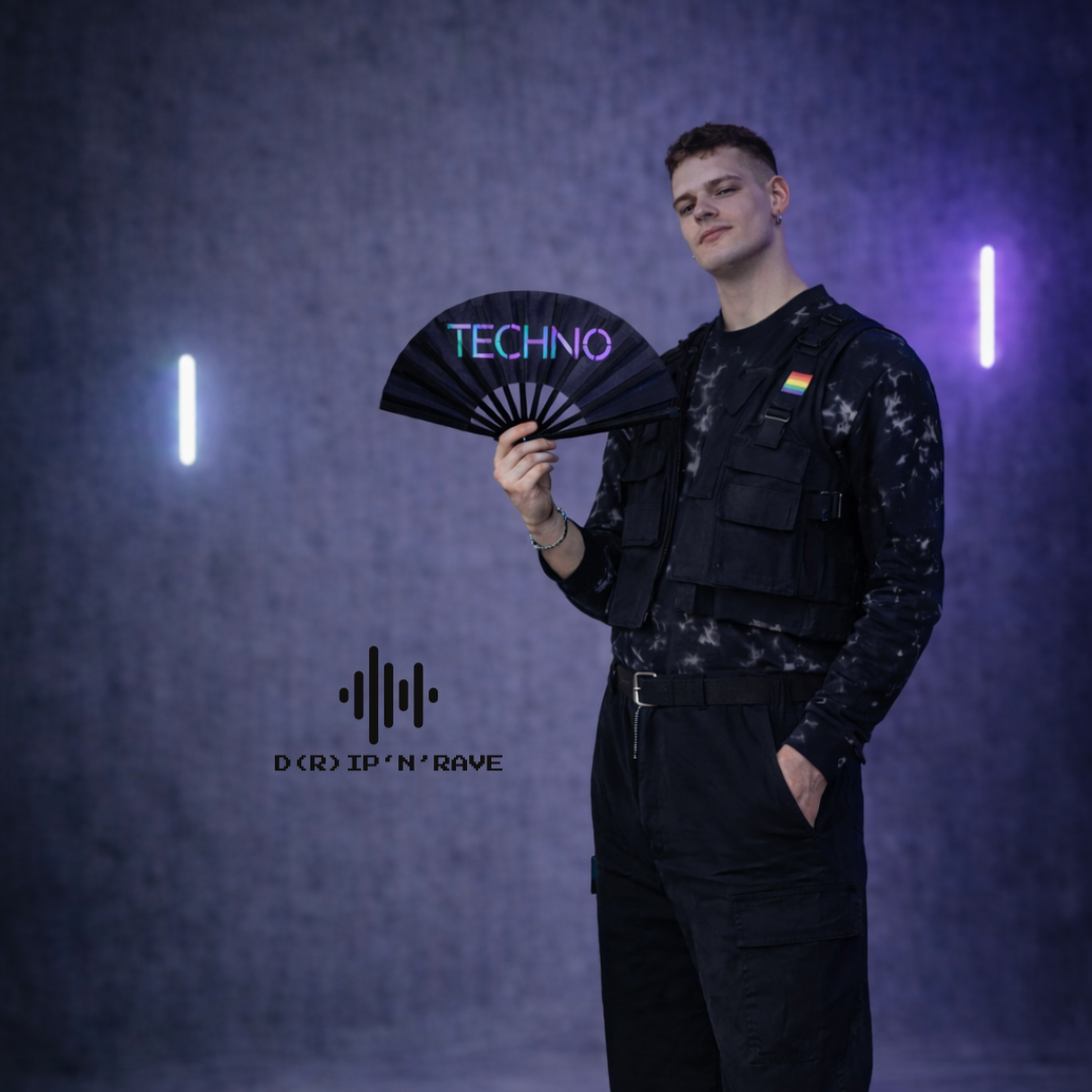 Fächer Techno-XL Handfächer-Hand Fan Bild 7 - D(R)IP'N'RAVE