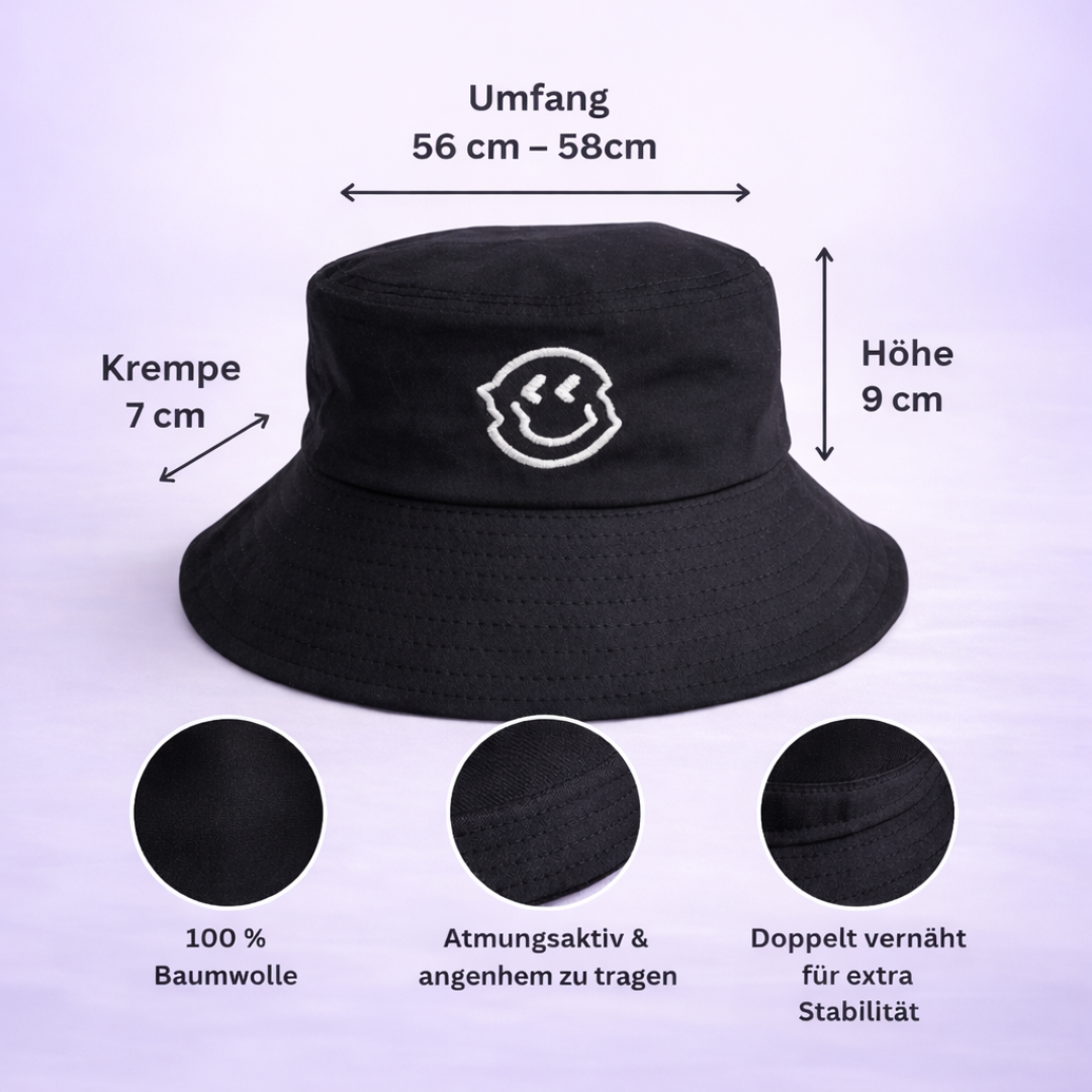 Fischerhut Damen & Herren Schwarz Bild 4 - D(R)IP'N'RAVE