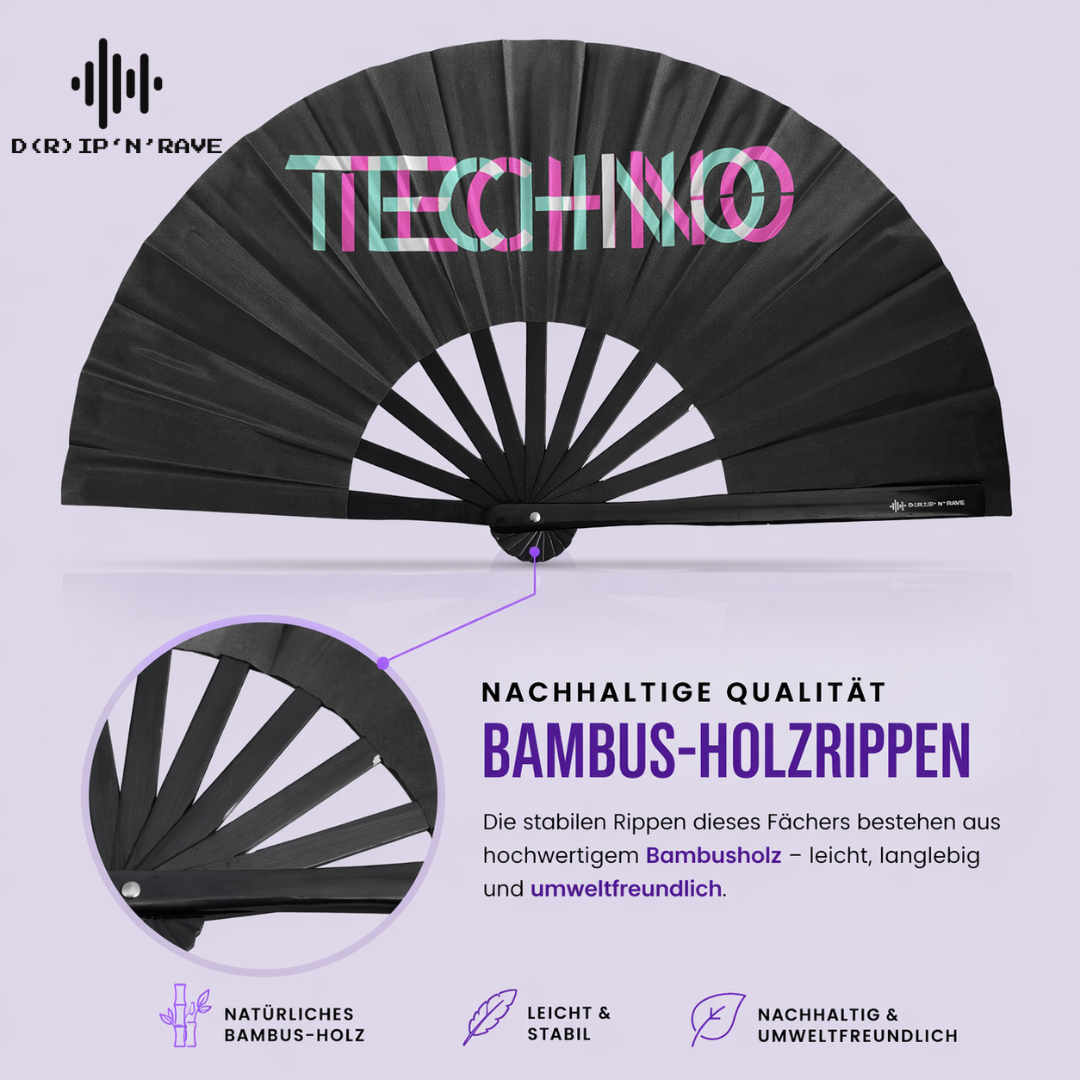 Fächer Techno-XL Handfächer-Hand Fan Bild 6 - D(R)IP'N'RAVE