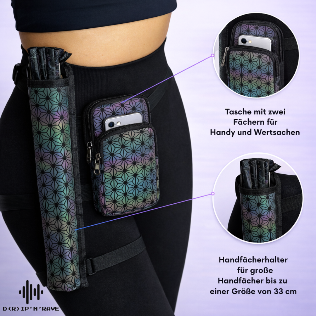 Hüfttasche mit Handfächer Halter Bild 3 - D(R)IP'N'RAVE