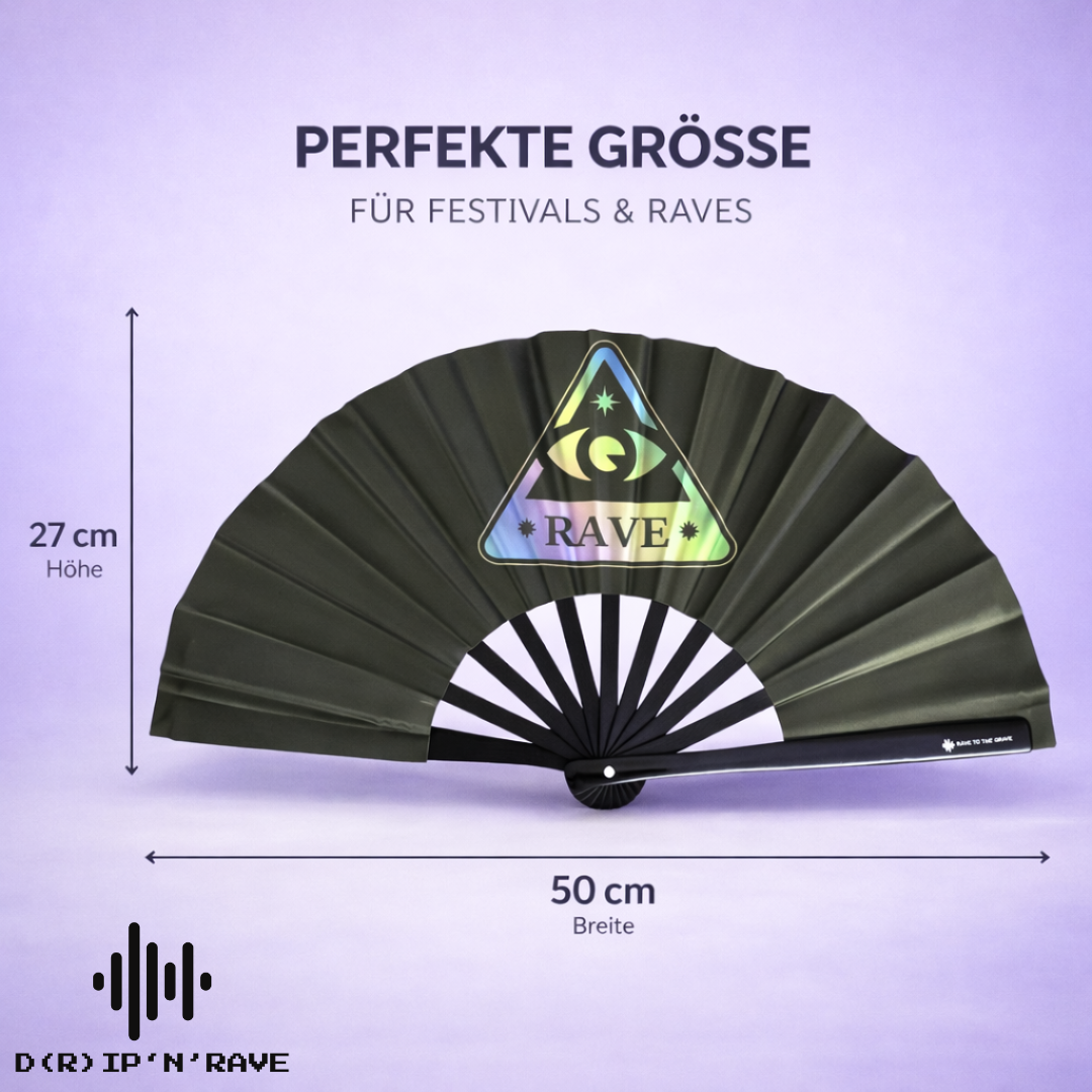 Rave Techno Fächer- Handfächer Schwarz Bild 4 - D(R)IP'N'RAVE