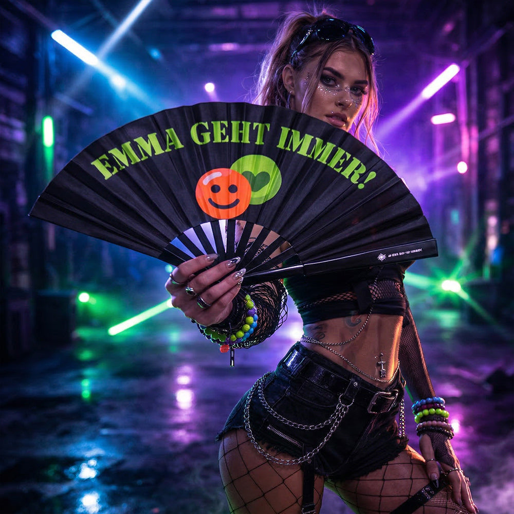 Großer Rave Fächer UV Glow Bild 7 - D(R)IP'N'RAVE