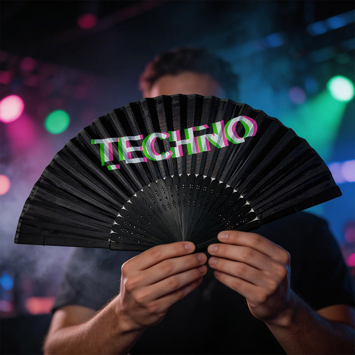 2 Pack Set Techno Rave Handfächer - D(R)IP'N'RAVE