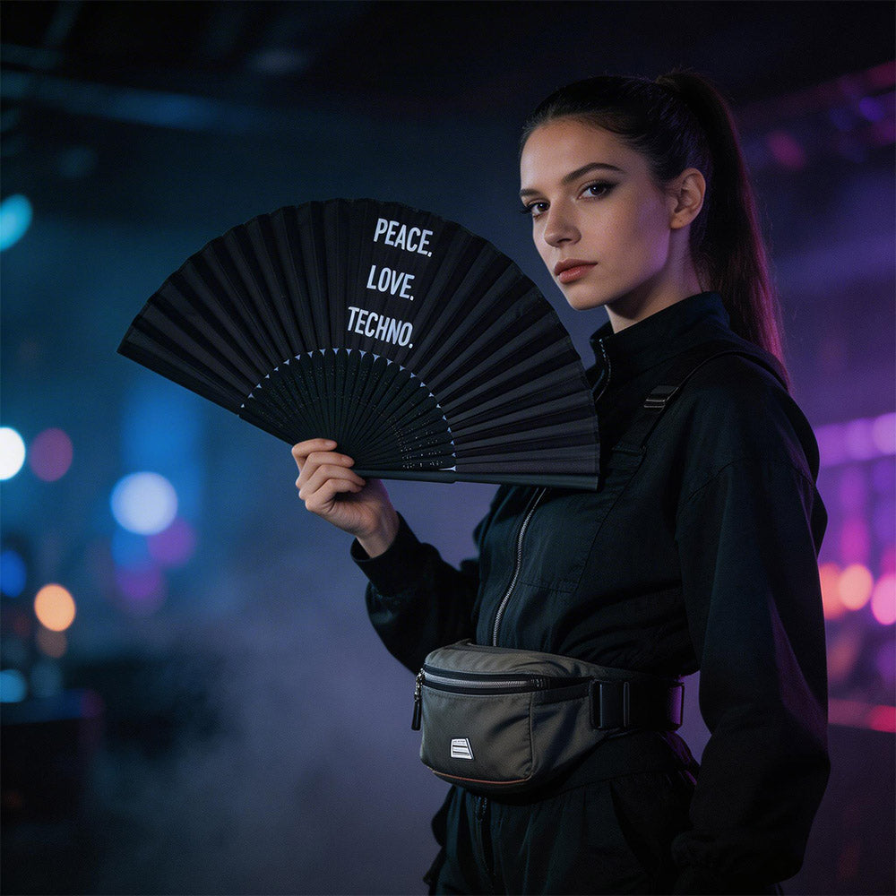 Techno Rave Handfächer 2 Pack Set - D(R)IP'N'RAVE